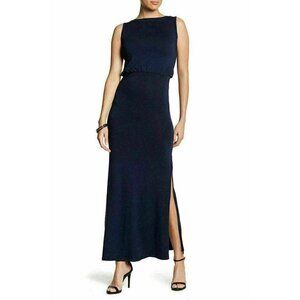 Go Couture Sleeveless Maxi Dress Blue Size M
